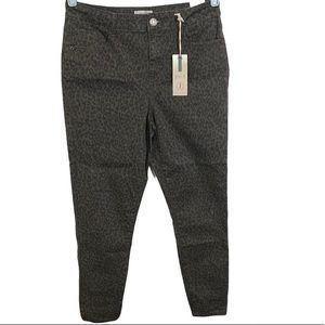 Jolt High Rise Skinny Ankle Jeans Black Leopard Print Juniors Size 9
